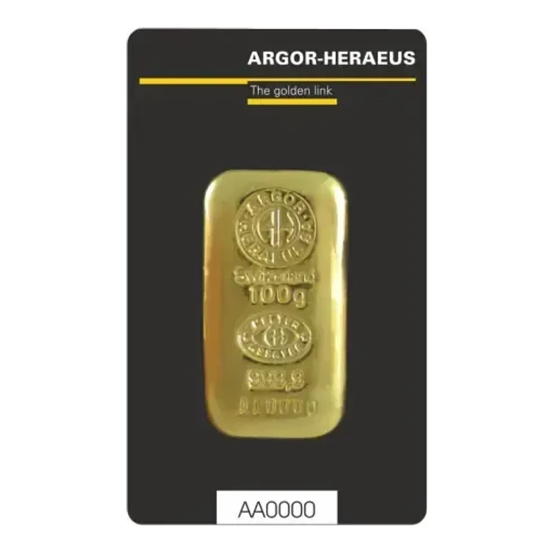 100g Gold Bar - Argor-Heraeus
