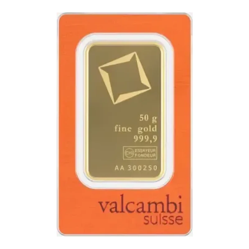 50g Gold Bar - Valcambi