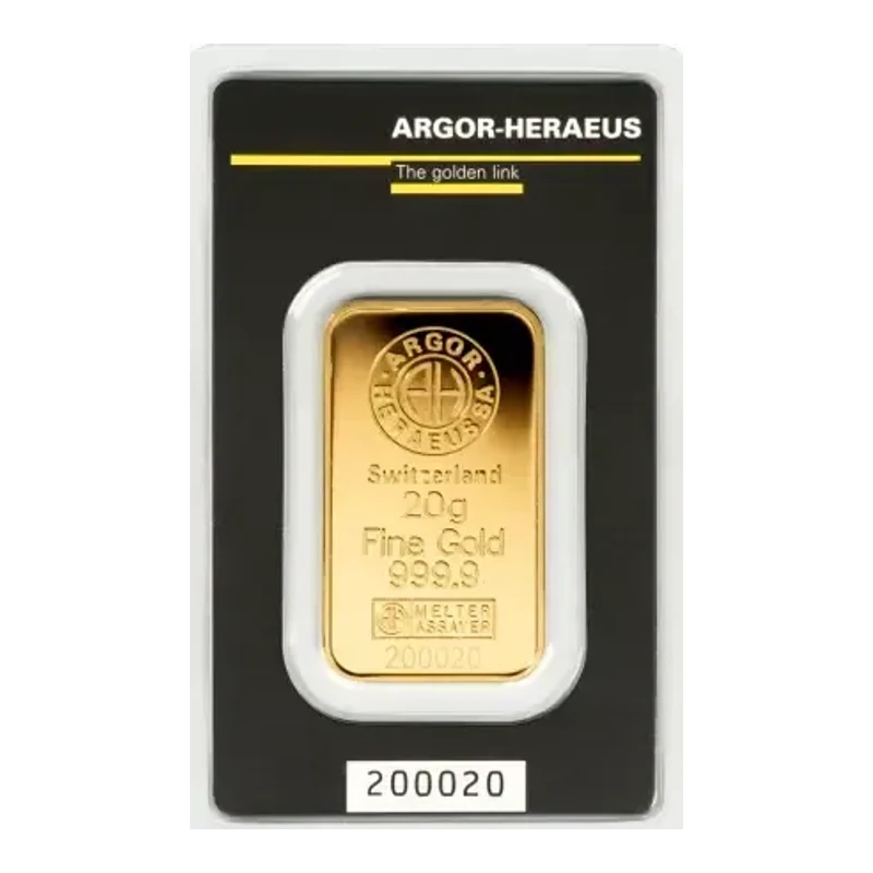 20g Gold Bar - Argor-Heraeus