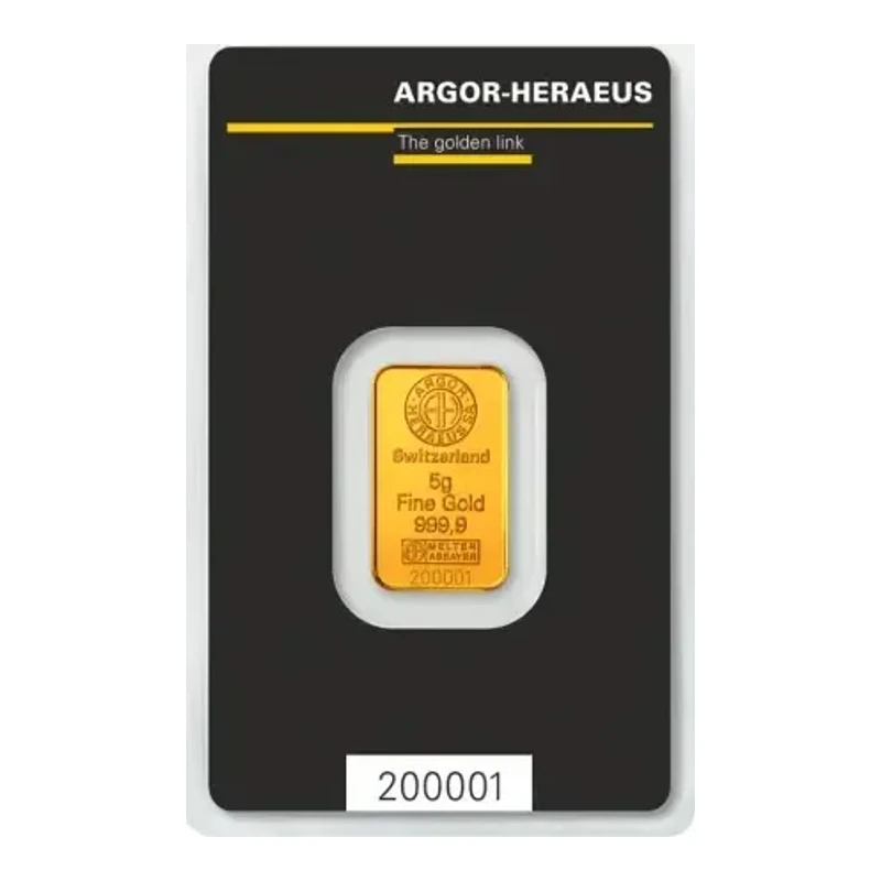 5g Gold Bar - Argor-Heraeus