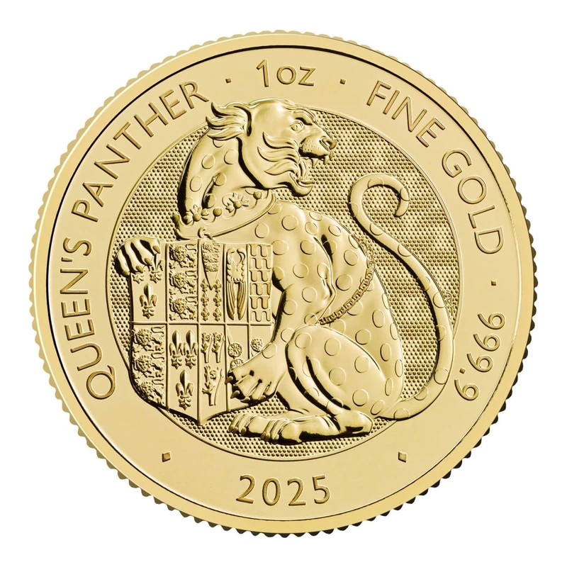 2025 1 oz UK Tudor Beast 'Queen's Panther' Gold Coin
