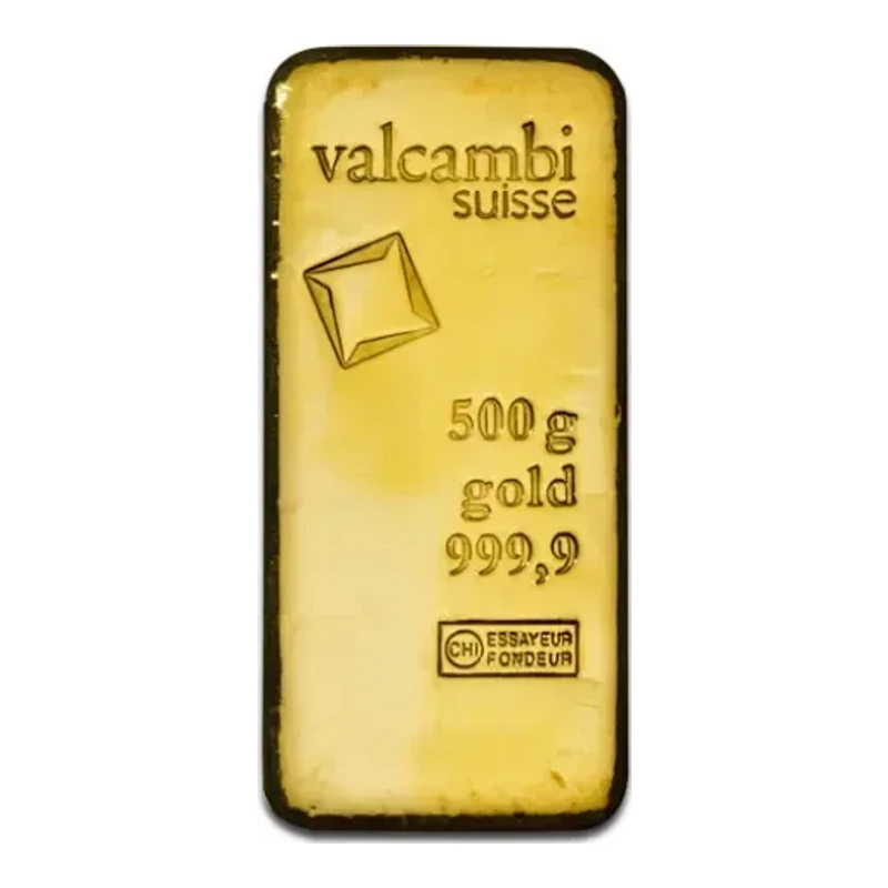 500g Gold Bar - Valcambi | Cast Bar