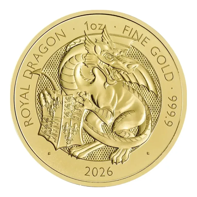 2026 1 oz UK Tudor Beasts Royal Dragon  Gold Coin