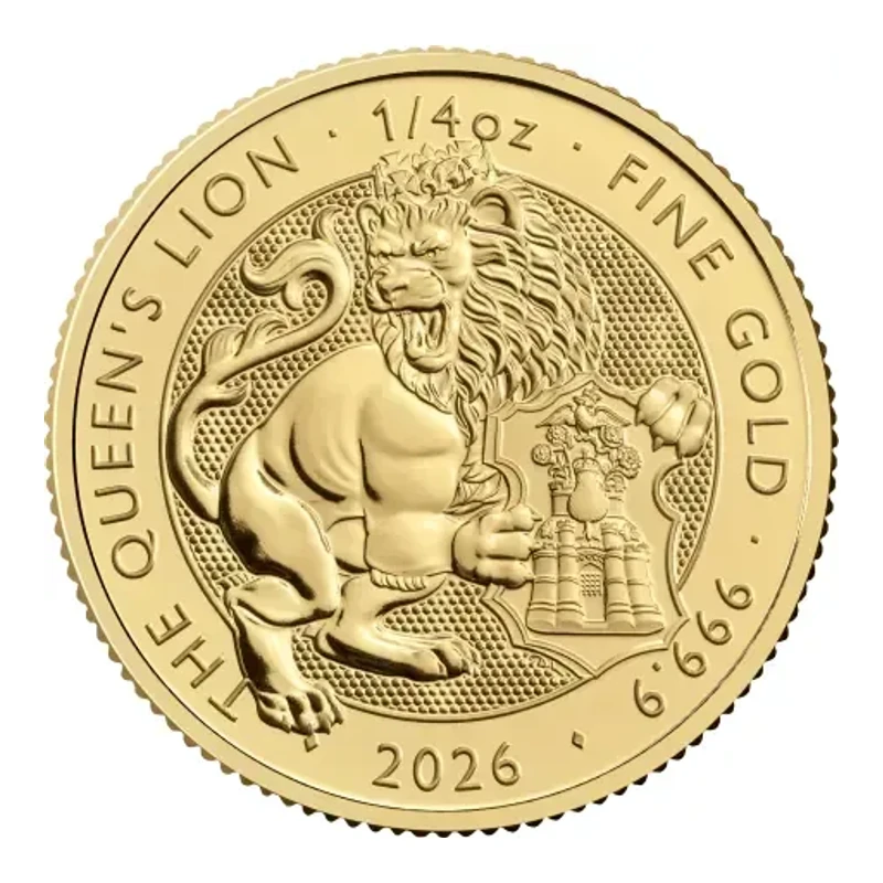2026 1/4oz UK Tudor Beast 'Queen's Lion' Gold Coin