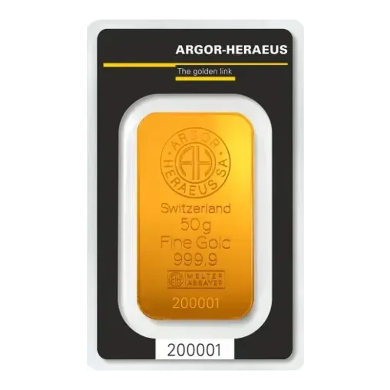 50g Gold Bar - Argor-Heraeus